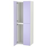 SMÅSTAD wardrobe with purple doors, adjustable feet, modern design.