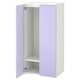A SMÅSTAD wardrobe in light purple and white, designed for children with adjustable shelves and soft-closing doors.
