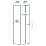 Illustration with measurements for the product: SMÅSTAD.