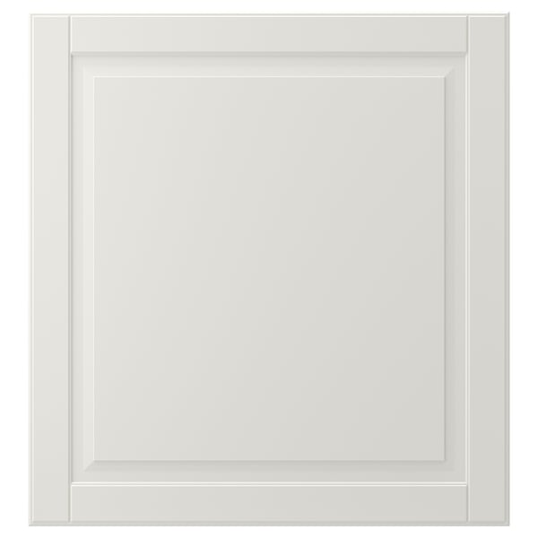 White SMEVIKEN cabinet door, square, classic bevel design, acrylic paint, fiberboard.