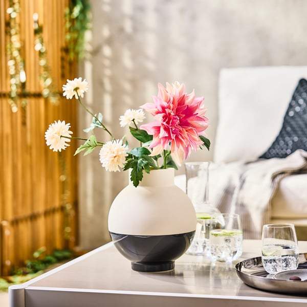 SMYCKA Artificial flower, in/outdoor Dahlia/pink, 65 cm