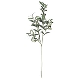 SMYCKA green, artificial leafy stem for home decor, made with recycled plastic, flexible steel wire stem.
