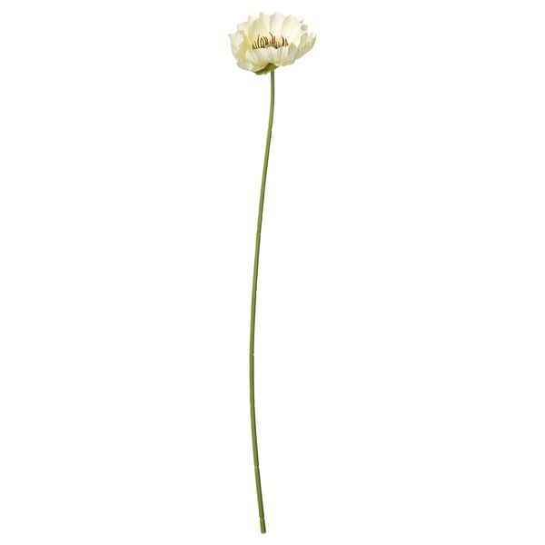 White SMYCKA artificial flower with green stem.