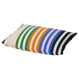 SNÖDROTTNING pillow: colorful striped design, rectangular, cotton-viscose blend fabric.