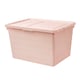 Option: A peach-colored rectangular storage box, SOCKERBIT, with a snap-on lid. Made from durable, partly recycled plastic.