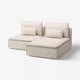 SÖDERHAMN 2-seat sofa with chaise longue, Gransel natural