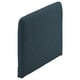 A SÖDERHAMN upholstered armrest in dark blue fabric. Its rectangular with rounded corners, designed for a sofa.