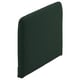 Dark green, square-shaped headboard, simple design, upholstered.
