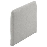 This image a gray SÖDERHAMN headboard with a sleek, rectangular shape and rounded corners, designed for comfort and style.