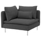 Option: Dark grey SÖDERHAMN chair, modern design, deep seat.