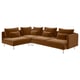 SÖDERHAMN Corner sofa, 4-seat, with open end/Alhamn dark yellow-brown