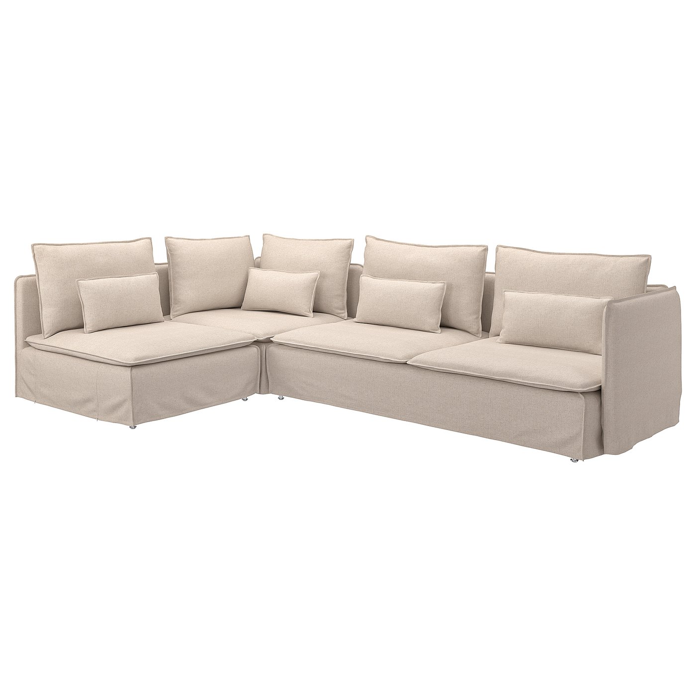 SÖDERHAMN corner sofa, 4-seat, with open end/Gunnared beige - IKEA