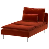 SÖDERHAMN Cover for chaise longue section, Alhamn deep orange-red