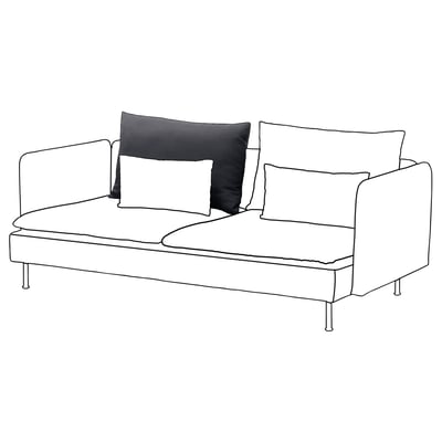 White modern sofa, SÖDERHAMN, with 3 cushions.