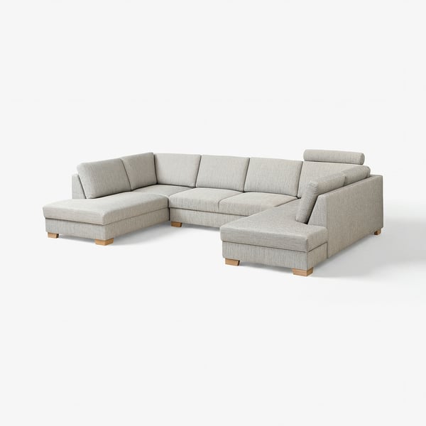SÖRVALLEN U-shaped sofa, 4-seat, Viarp beige/brown