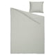 Ikea SOLFIBBLA gray striped bedding set, recycled cotton, rectangular with pillow.