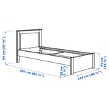 Illustration with measurements for the product: SONGESAND.