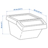 Illustration with measurements for the product: SORTERA.