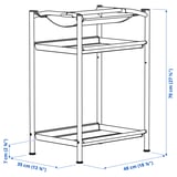 Illustration with measurements for the product: SPÄND.