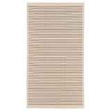 STARREKLINTE: natural & black striped rectangular cotton rug.