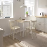 STARREKLINTE cream rug - black stripes, dining area