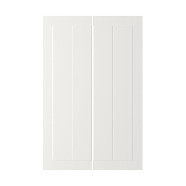 STENSUND 2-p door f corner base cabinet set, white, 25x80 cm
