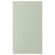 This image shows a green STENSUND cabinet door with vertical panels. Rectangle-shaped, simple design.