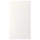 A white, rectangular STENSUND cabinet door with grooved panels and a smooth, lacquered finish.