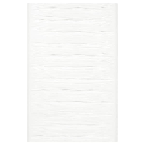 STRANDVIVA curtain - white, rectangular, soft diffusing, polyester.