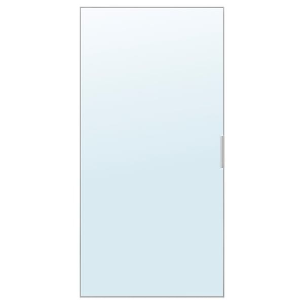 STRAUMEN mirror door, sleek & minimalist design, white, aluminum & glass, rectangular.