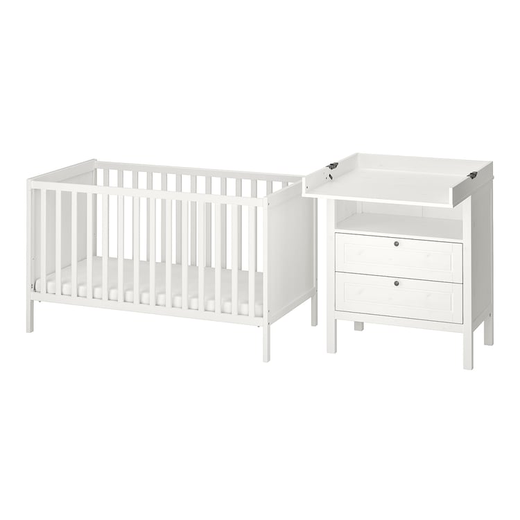 SUNDVIK 2piece baby furniture set, white, 70x140 cm IKEA Austria