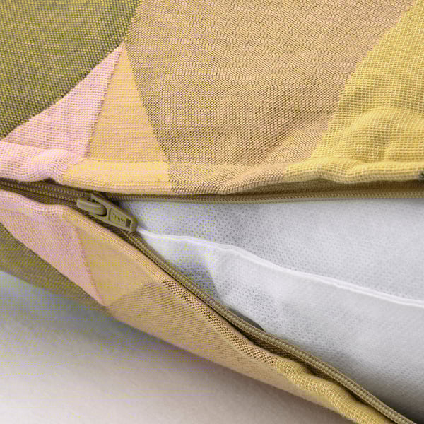 Elegant cushion cover with zipper, subtle jacquard pattern, 50x50 cm.