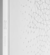 White ikea SYMFONISK speaker with geometric shadow pattern cast on fabric, indicating high design and quality.