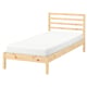 TARVA bed frame - light wood, minimalist design, solid pine, horizontal slats