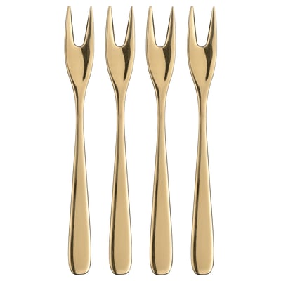 Gold cocktail forks, TILLAGD series, stainless steel with brass finish.