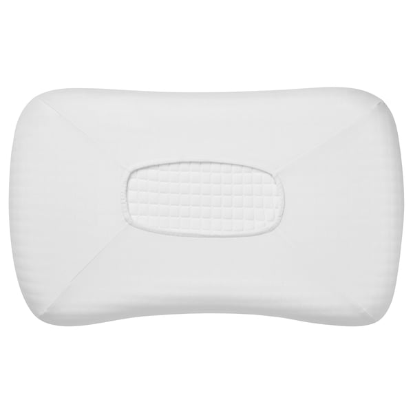 This image shows a white tockenfly pillowcase, made from soft cotton, with an elastic edge for easy use and machine washing.