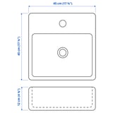 Illustration with measurements for the product: TÖRNVIKEN.