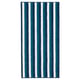 TOFTBO bath mat - blue & white stripes, rectangular, soft polyester.