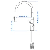 Illustration with measurements for the product: TOLLSJÖN.