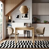 TONSTAD / KRYLBO Table and 2 chairs, oak veneer/Tonerud dark beige, 80/120x70 cm