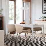 TONSTAD / KRYLBO Table and 4 chairs, off-white/Tonerud dark beige, 150x80 cm