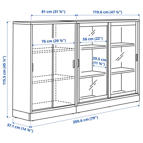 Illustration with measurements for the product: TONSTAD.