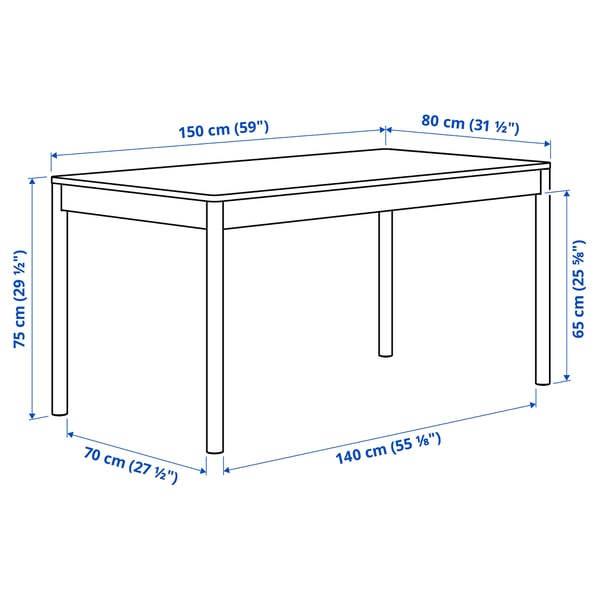 Illustration with measurements for the product: TONSTAD.