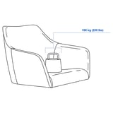Illustration with measurements for the product: TOSSBERG.