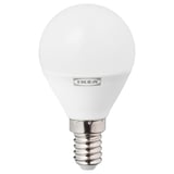 Ikea TRÅDFRI smart led light bulb, white, spherical, adjustable.