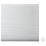 TREDANSEN white, cordless room darkening blinds, remote control, recycled materials.