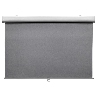 TRETUR gray roller blind, sleek design, blocks light, cordless, mounts inside or out.