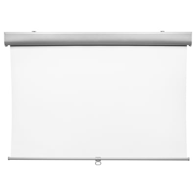 TRETUR roller blind, white, aluminum & polyester, cordless, block-out.