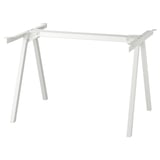 TROTTEN: white metal table base; sleek, minimalist design for stability.