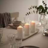 TURTURDUVA Candle dish, off-white, 45x17 cm